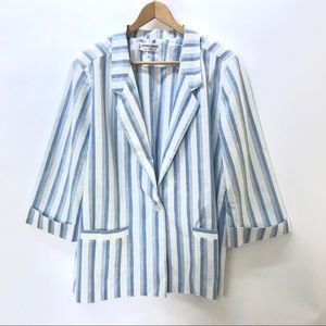 Light vintage striped cotton Alfred Dunner Blazer